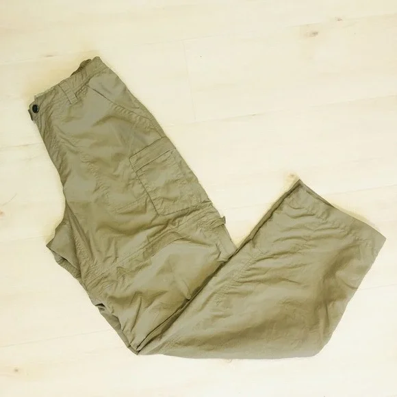 REI Womens Sz 8 Convertible Hiking Trail Nylon Khaki Pants To Shorts W/zipperEUC - Picture 12 of 12